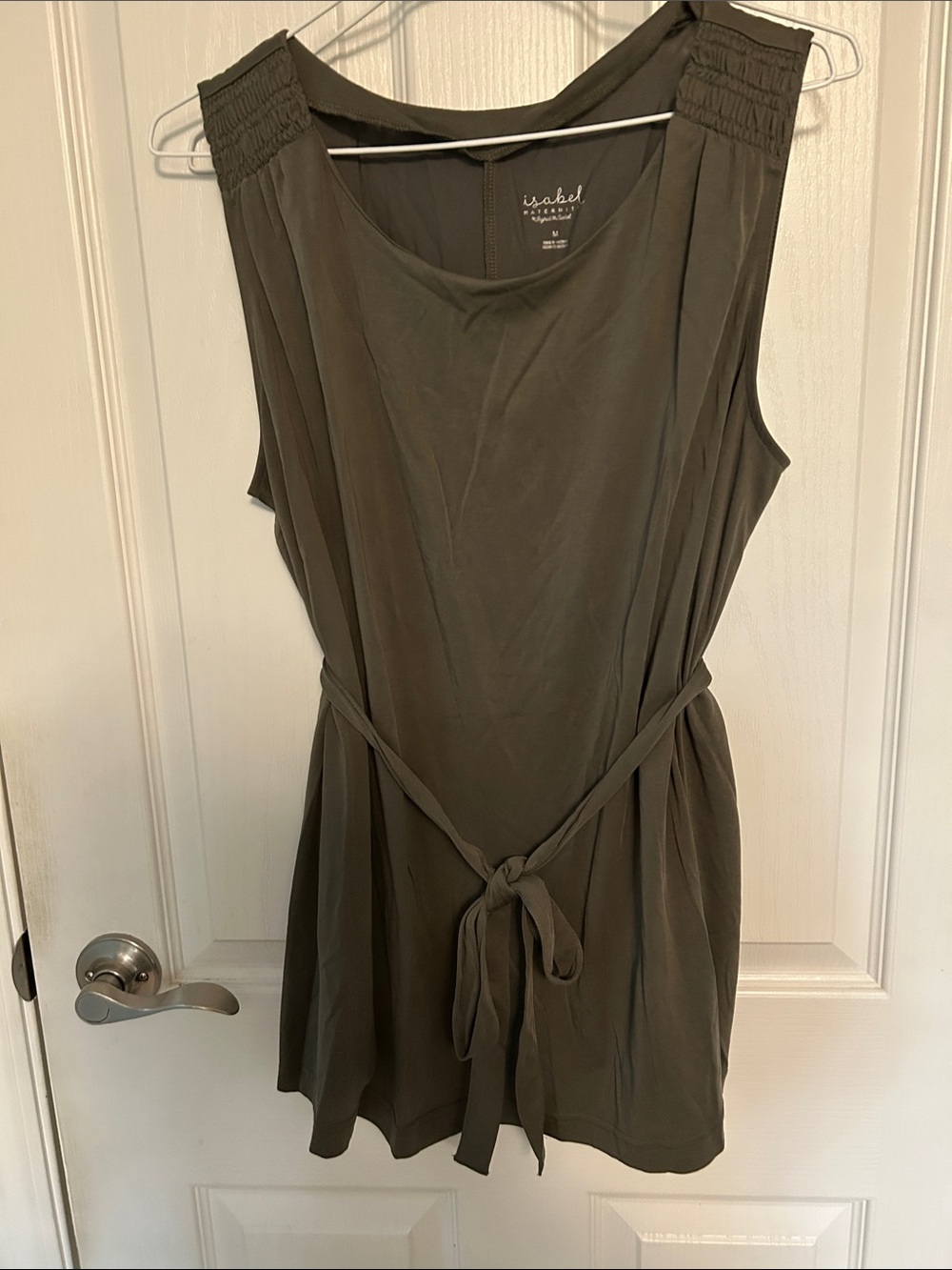 Isabel Maternity by Ingrid & Isabel Olive Tie-Waist Sleeveless Tunic